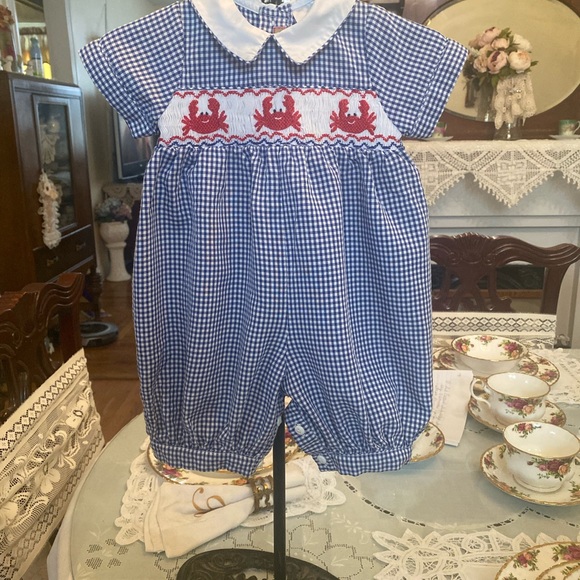 Bella Mia Kids Smocked Infant boys Shortall size size 0-3 months - Picture 13 of 16